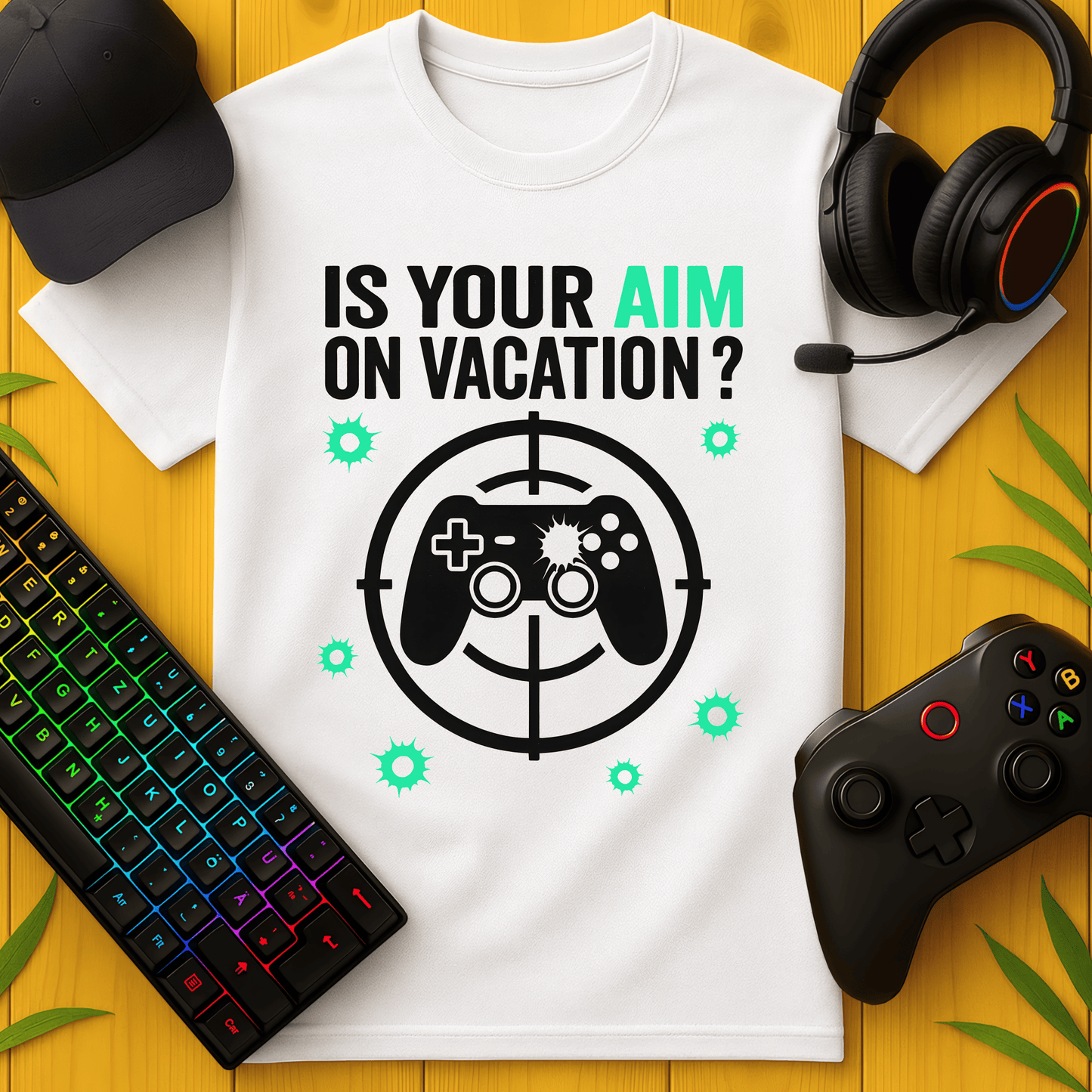 Aim on Vacation? grün T-Shirt