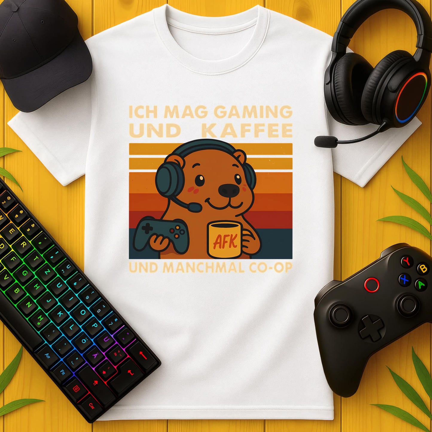 Ich mag Gaming Kaffee und Co-Op T-Shirt