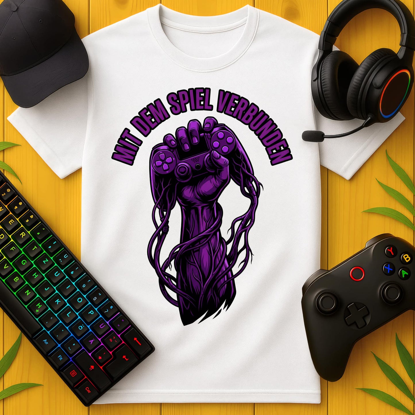 Mit dem Spiel verbunden hell T-Shirt
