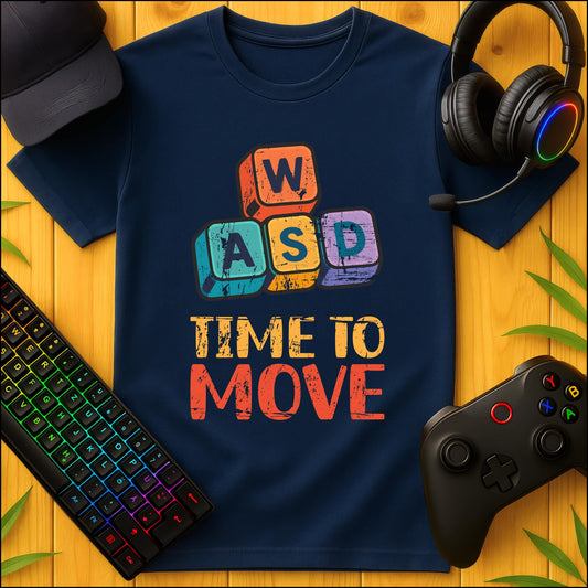 WASD Time to Move T-Shirt für Kids