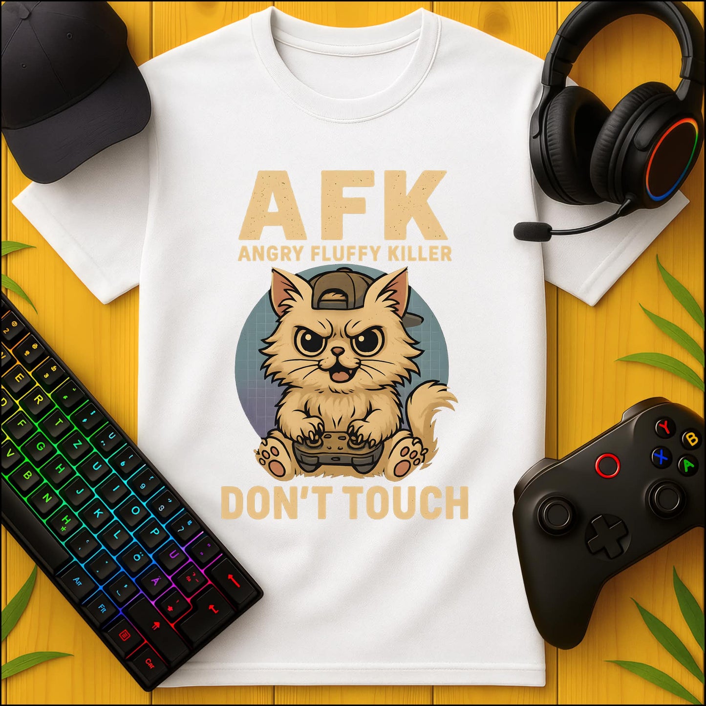 AFK Angry Fluffy Killer T-Shirt für Kids