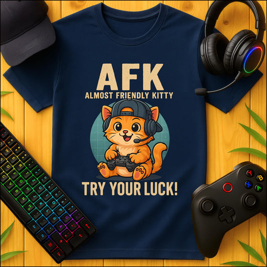 AFK Almost Friendly Kitty T-Shirt für Kids