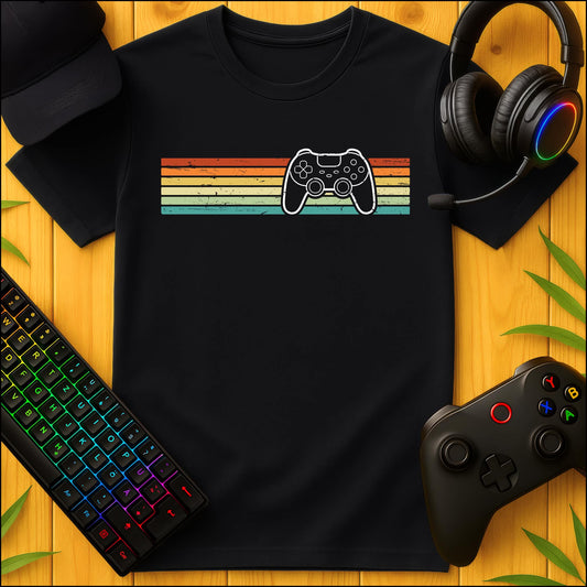Retro Sunset Gaming Controller T-Shirt für Kids