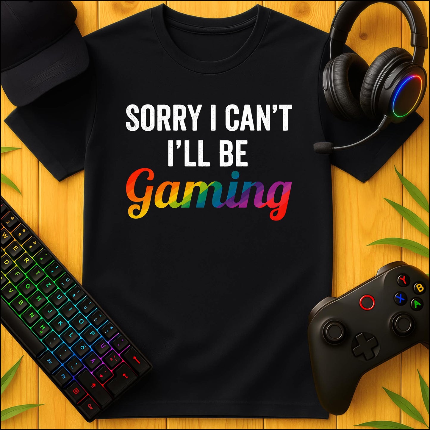 Sorry I cant Gaming bunt T-Shirt für Kids