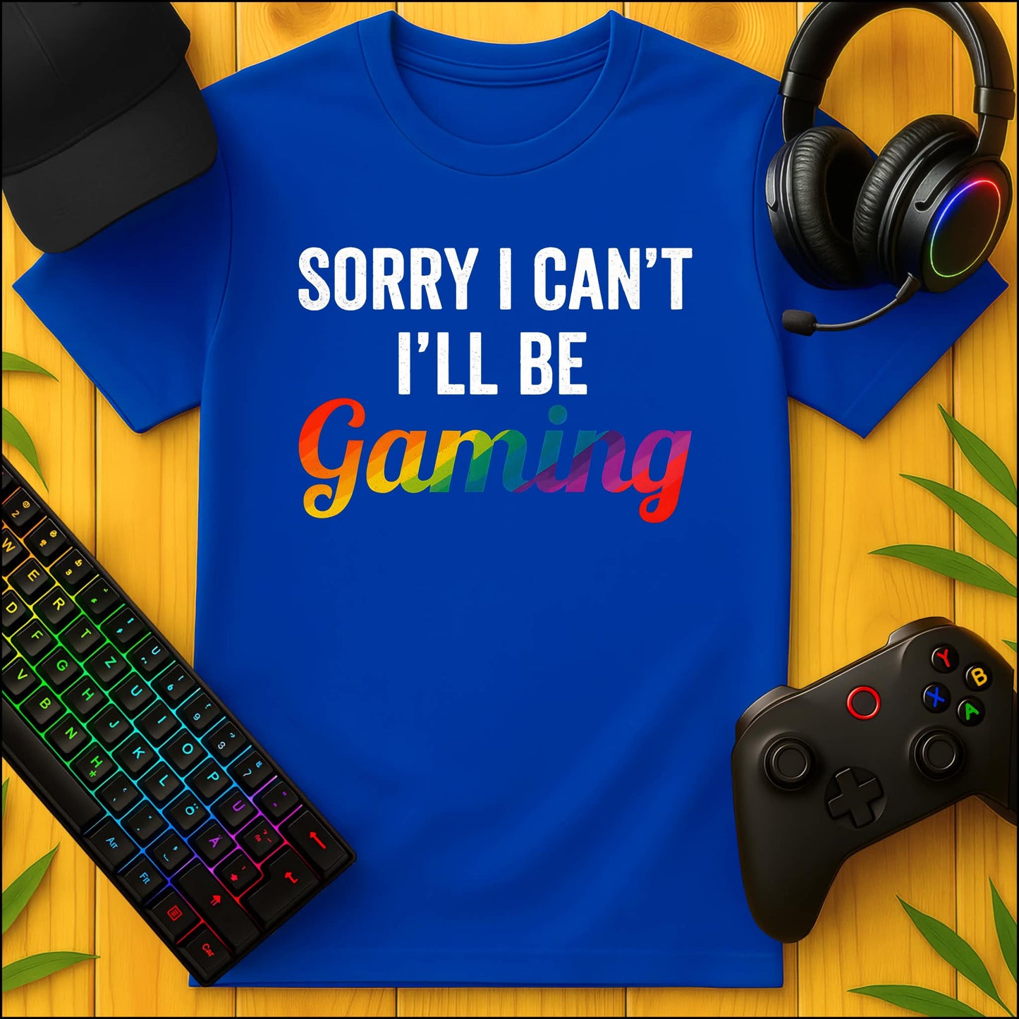 Sorry I cant Gaming bunt T-Shirt für Kids