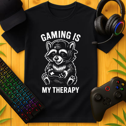Gaming is my Therapy BW T-Shirt