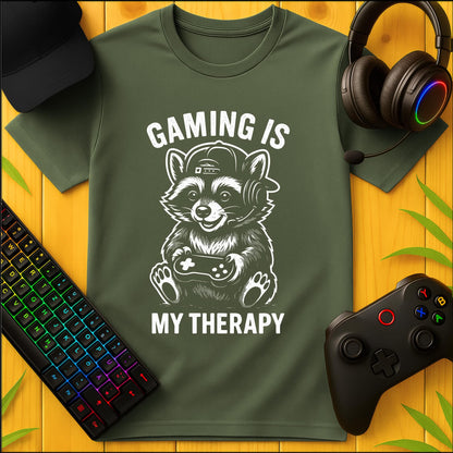 Gaming is my Therapy BW T-Shirt