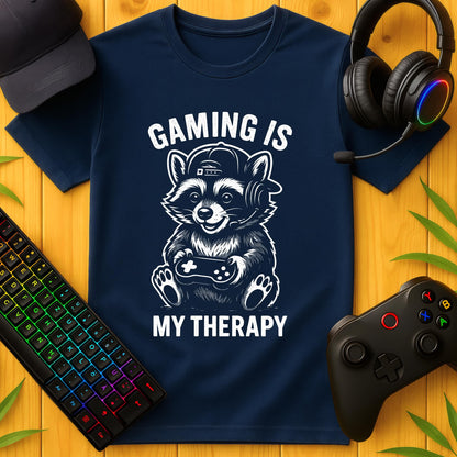 Gaming is my Therapy BW T-Shirt