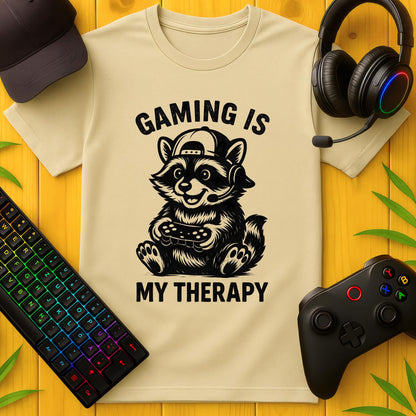 Gaming is my Therapy BW T-Shirt