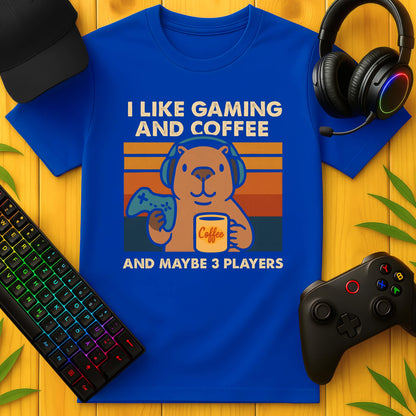 Gaming and Coffee Capybara T-Shirt
