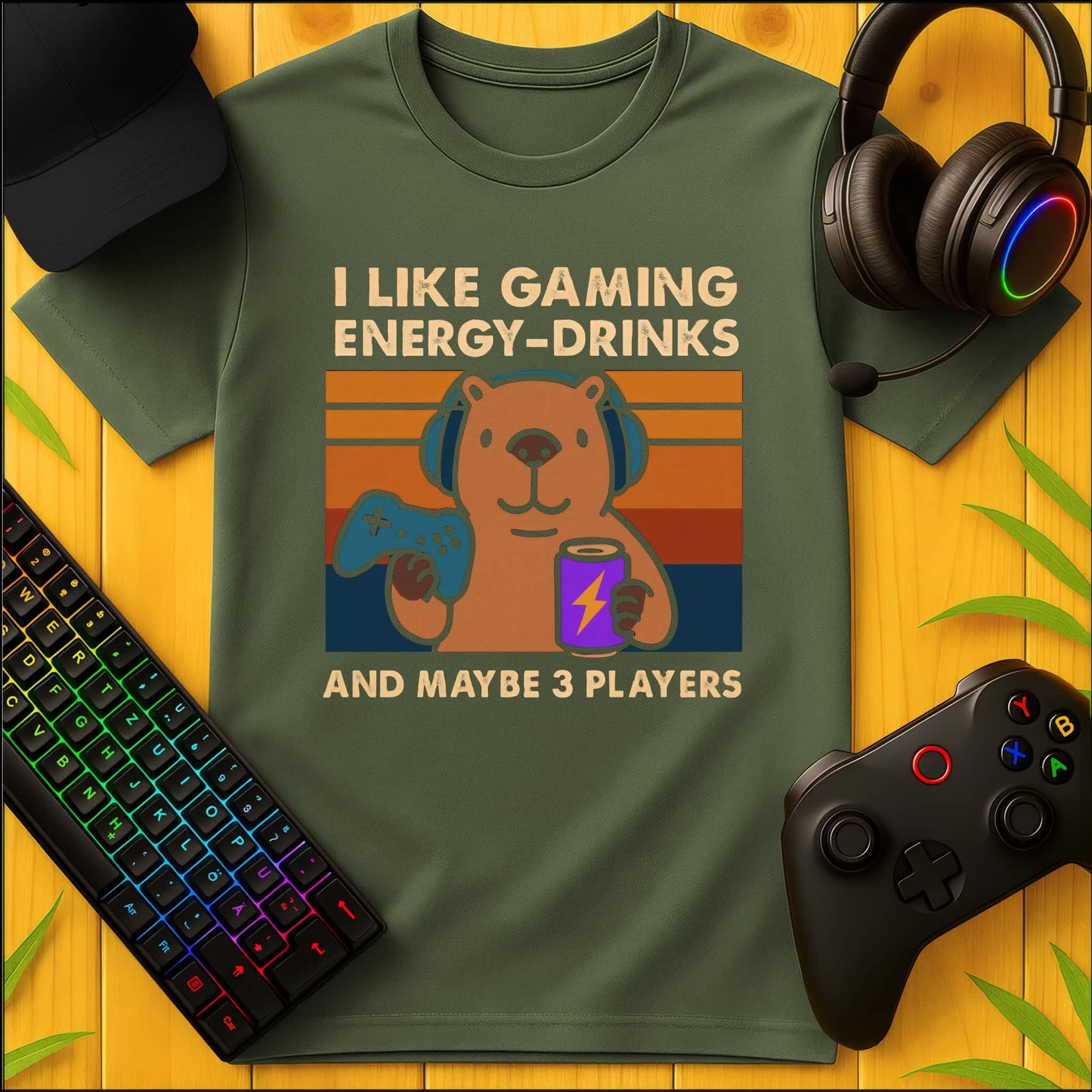 Gaming and Energydrinks Capybara T-Shirt