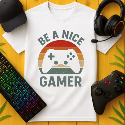 Be a Nice Gamer T-Shirt für Kids