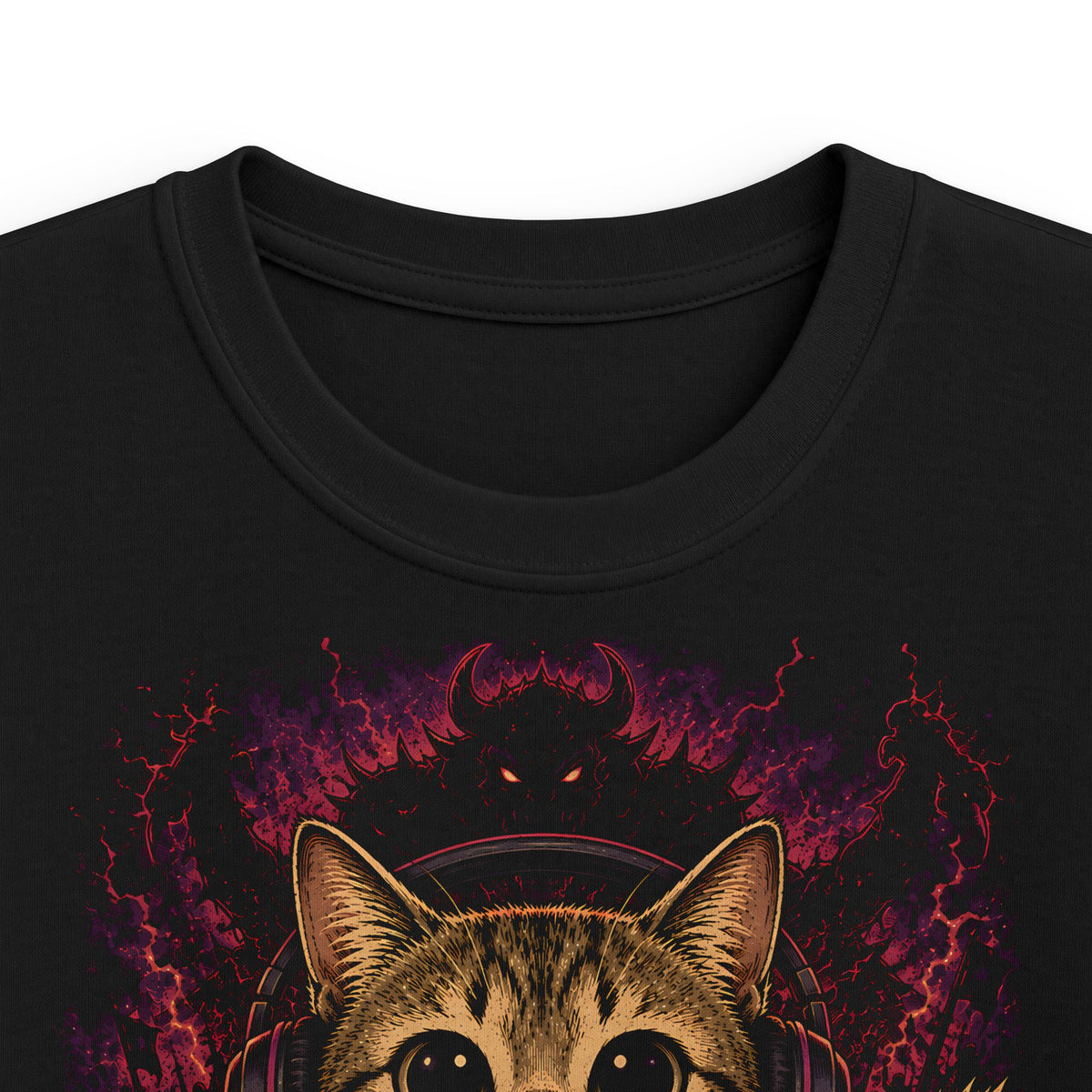Gaming Kitty Kopfhörer T-Shirt für Kids