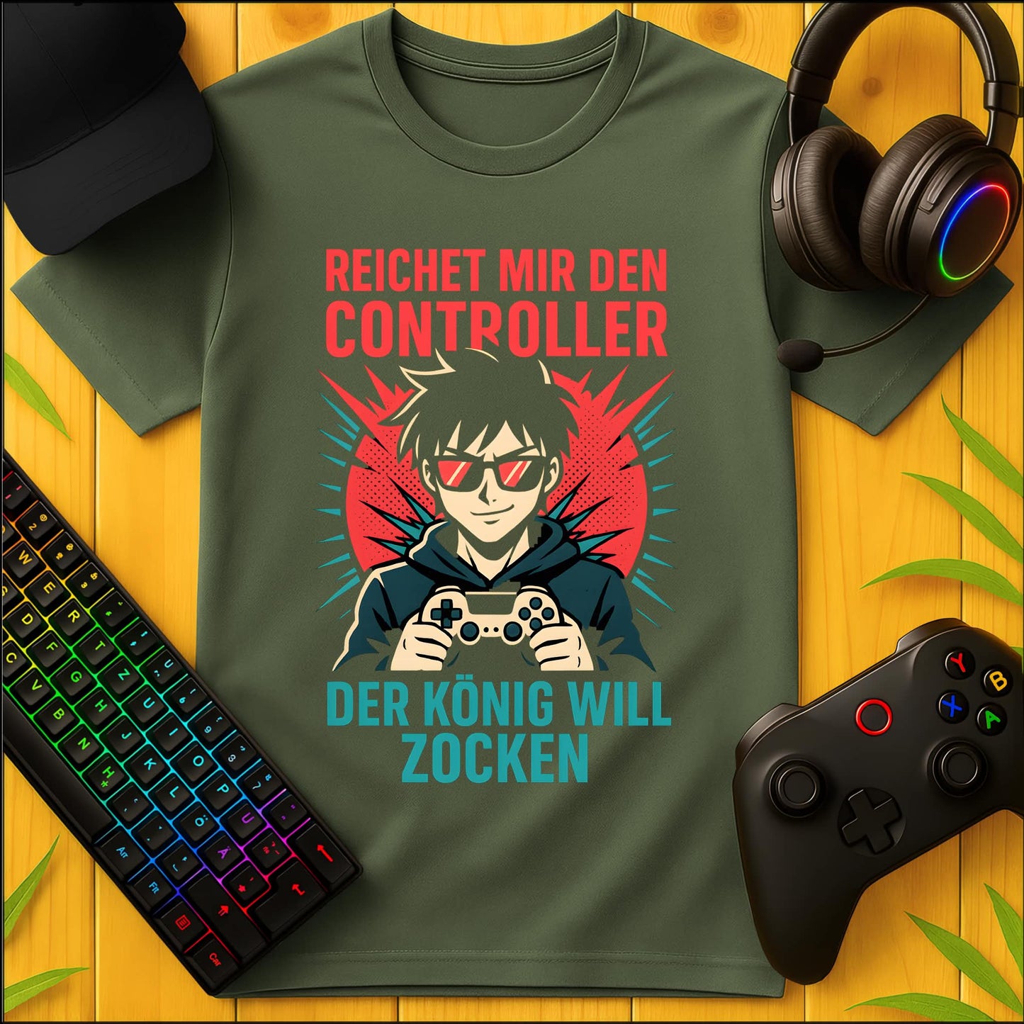 Der König will Zocken Anime T-Shirt