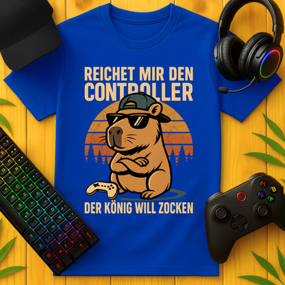 König will Zocken Capybara T-Shirt