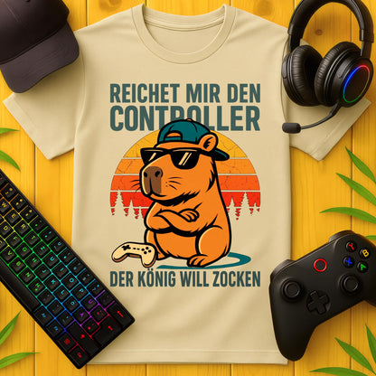 König will Zocken Capybara T-Shirt