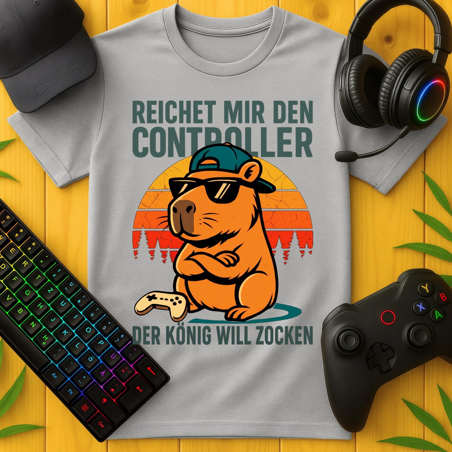 König will Zocken Capybara T-Shirt