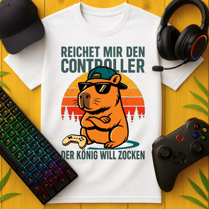König will Zocken Capybara T-Shirt
