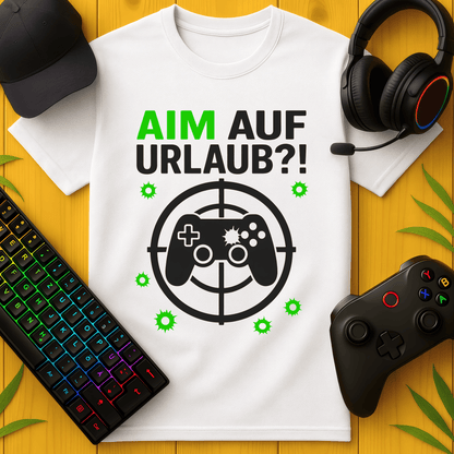 Aim auf Urlaub?! grün T-Shirt