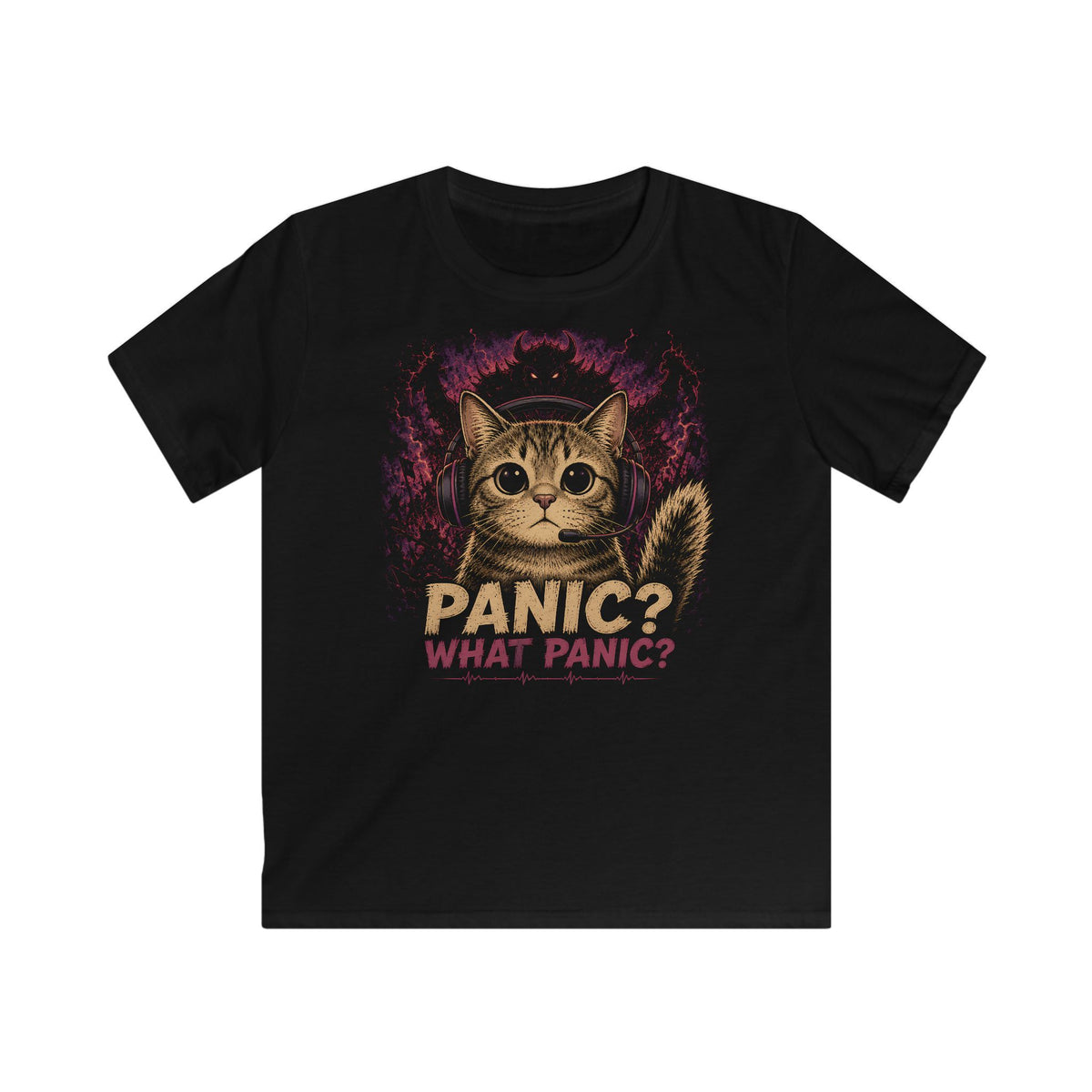 Gaming Kitty Kopfhörer T-Shirt für Kids