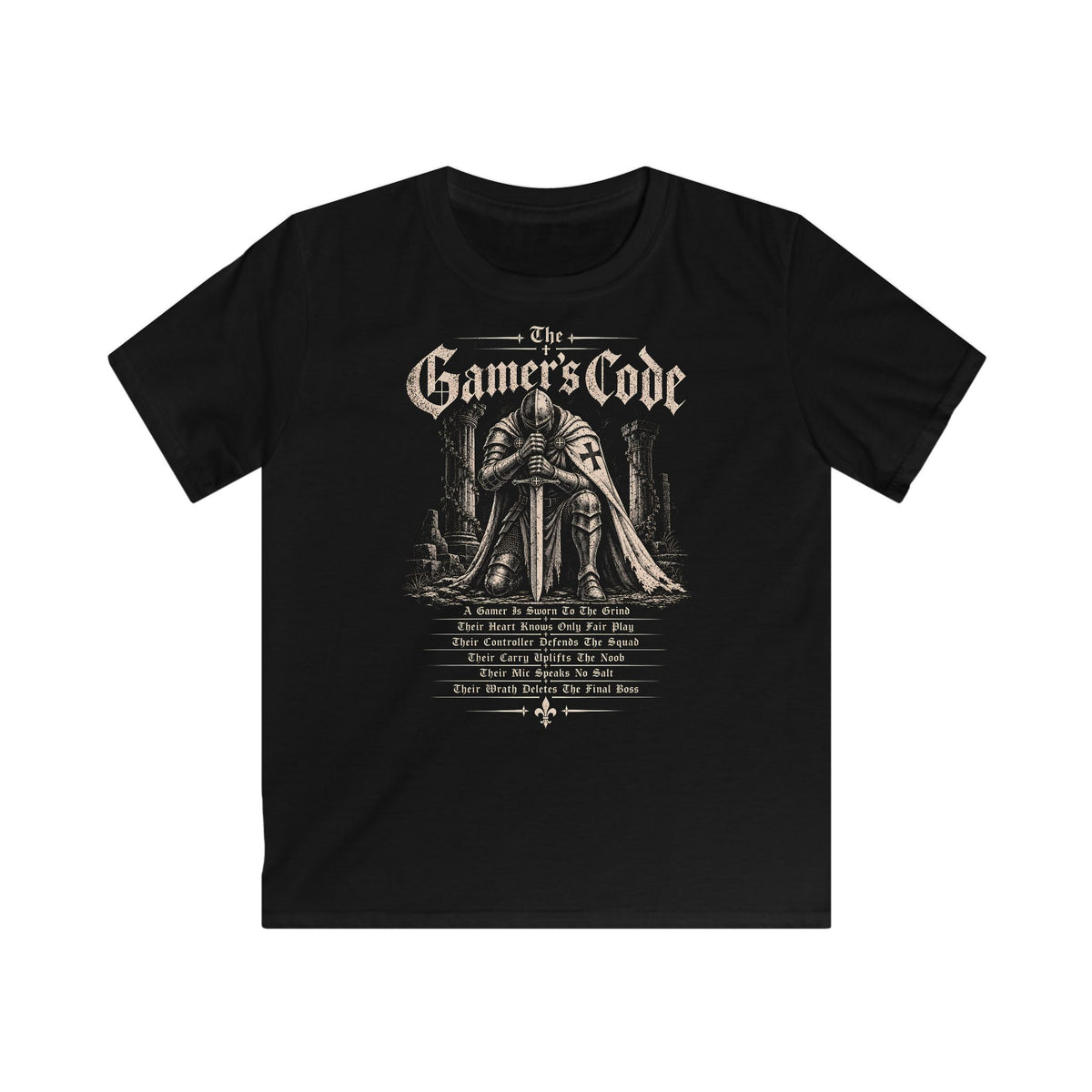 Ritter Ruinen Code T-Shirt für Kids