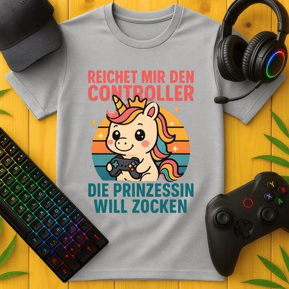 Prinzessin will Zocken süss T-Shirt