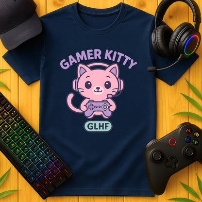 Gamer Kitty GLHF T-Shirt für Kids