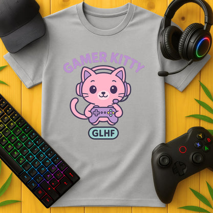 Gamer Kitty GLHF T-Shirt für Kids
