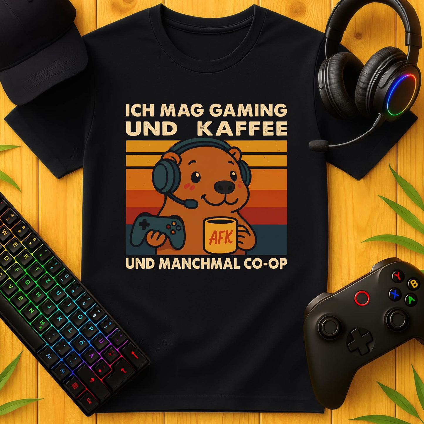 Ich mag Gaming Kaffee und Co-Op T-Shirt
