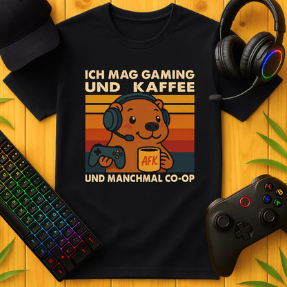 Ich mag Gaming Kaffee und Co-Op T-Shirt