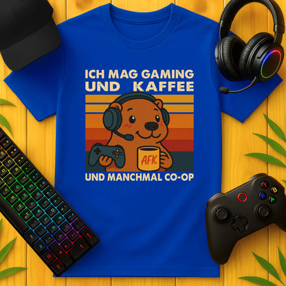 Ich mag Gaming Kaffee und Co-Op T-Shirt