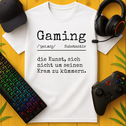Gaming Definition Die Kunst Typewriter T-Shirt
