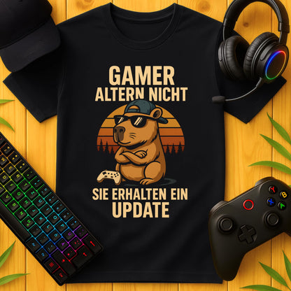 Gamer altern nicht Update Capybara T-Shirt