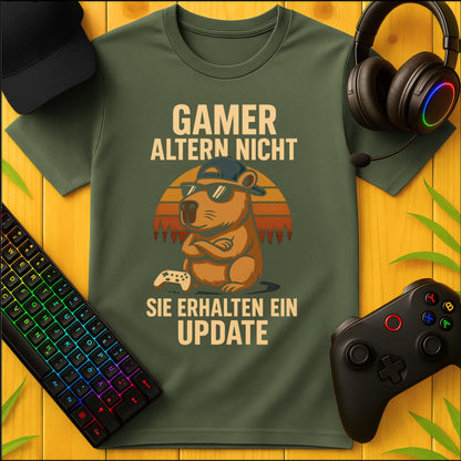 Gamer altern nicht Update Capybara T-Shirt