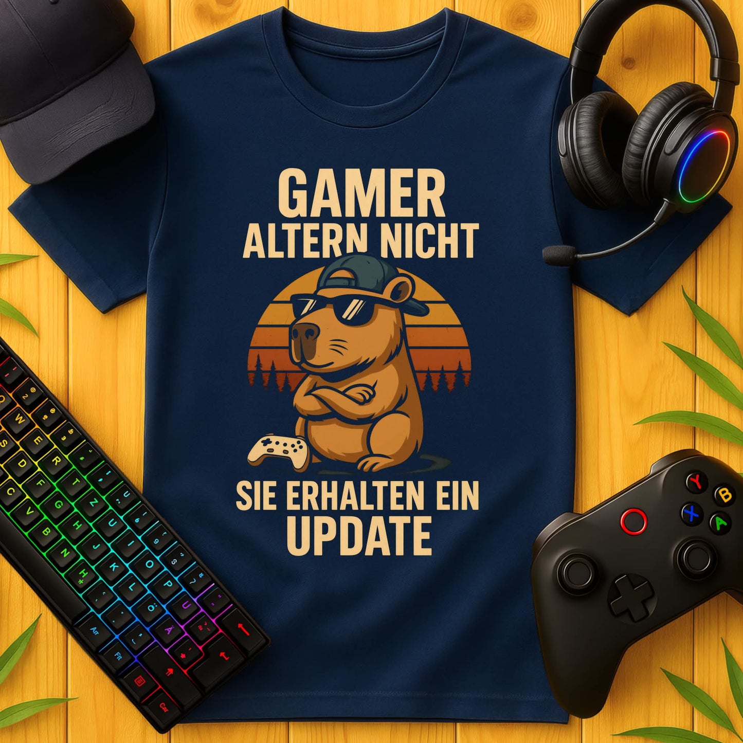 Gamer altern nicht Update Capybara T-Shirt