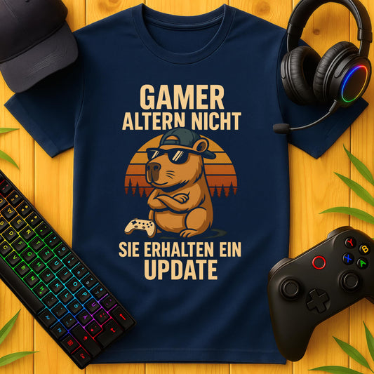 Gamer altern nicht Update Capybara T-Shirt