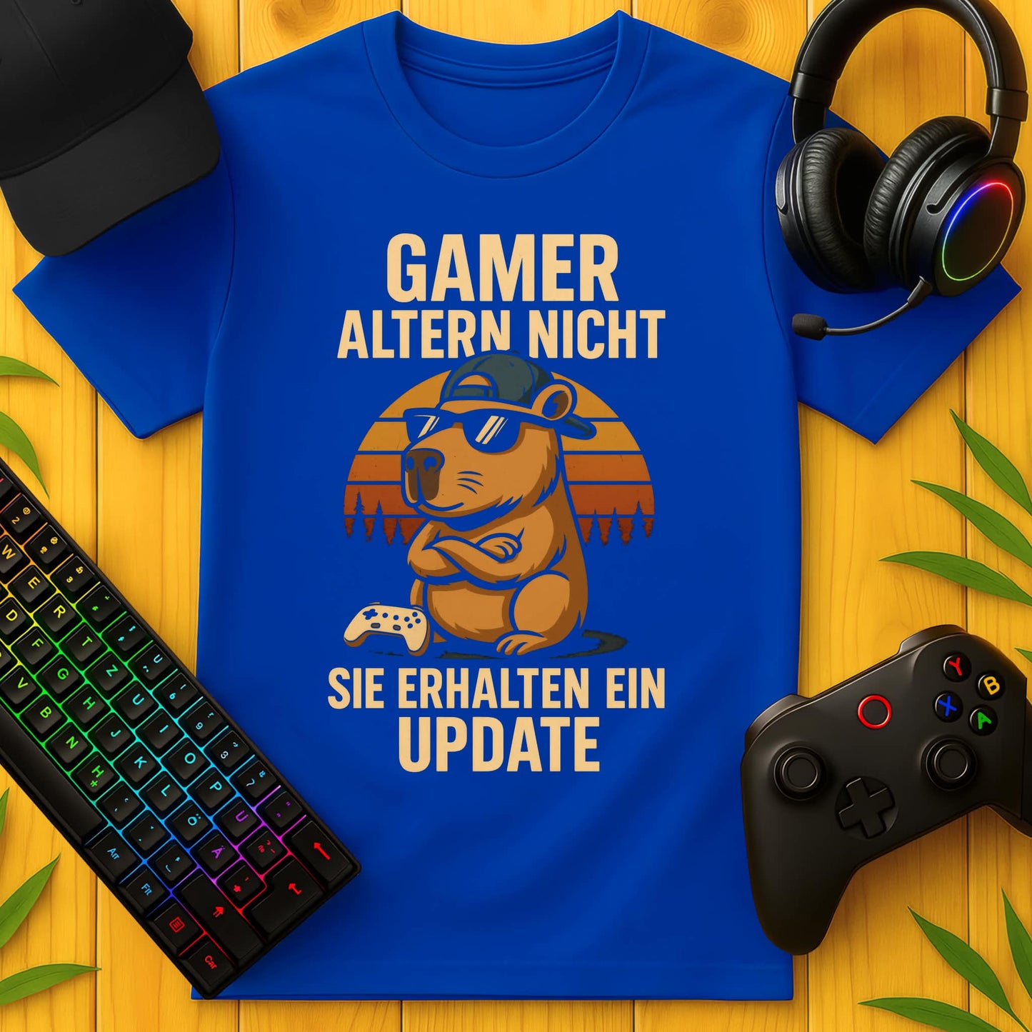 Gamer altern nicht Update Capybara T-Shirt