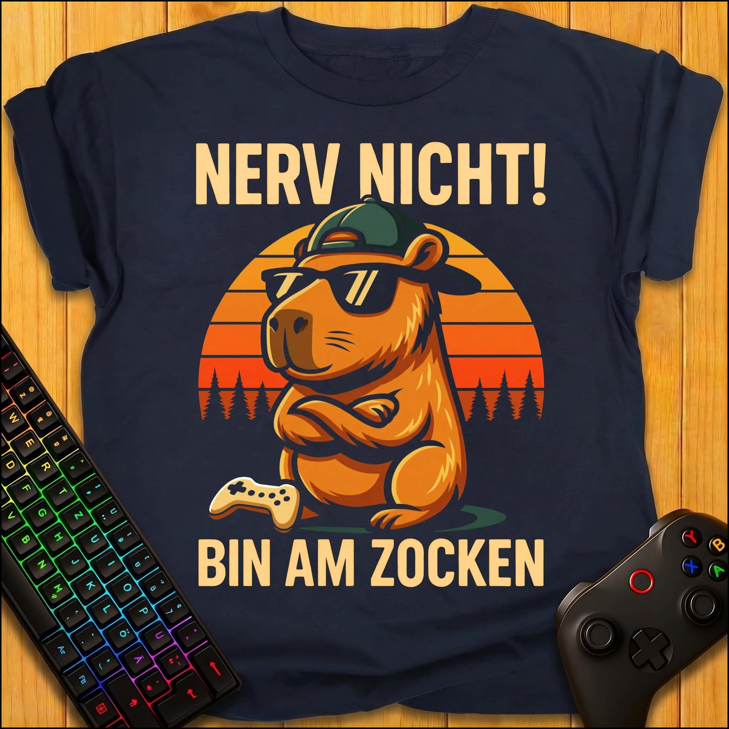 Nerv nicht Bin am Zocken Capybara T-Shirt