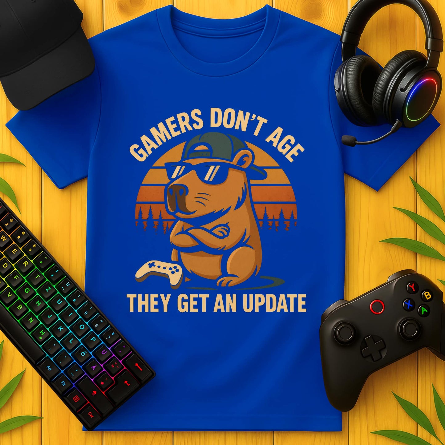Gamers dont Age Update Clean Capybara T-Shirt