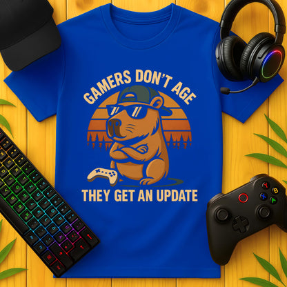Gamers dont Age Update Clean Capybara T-Shirt