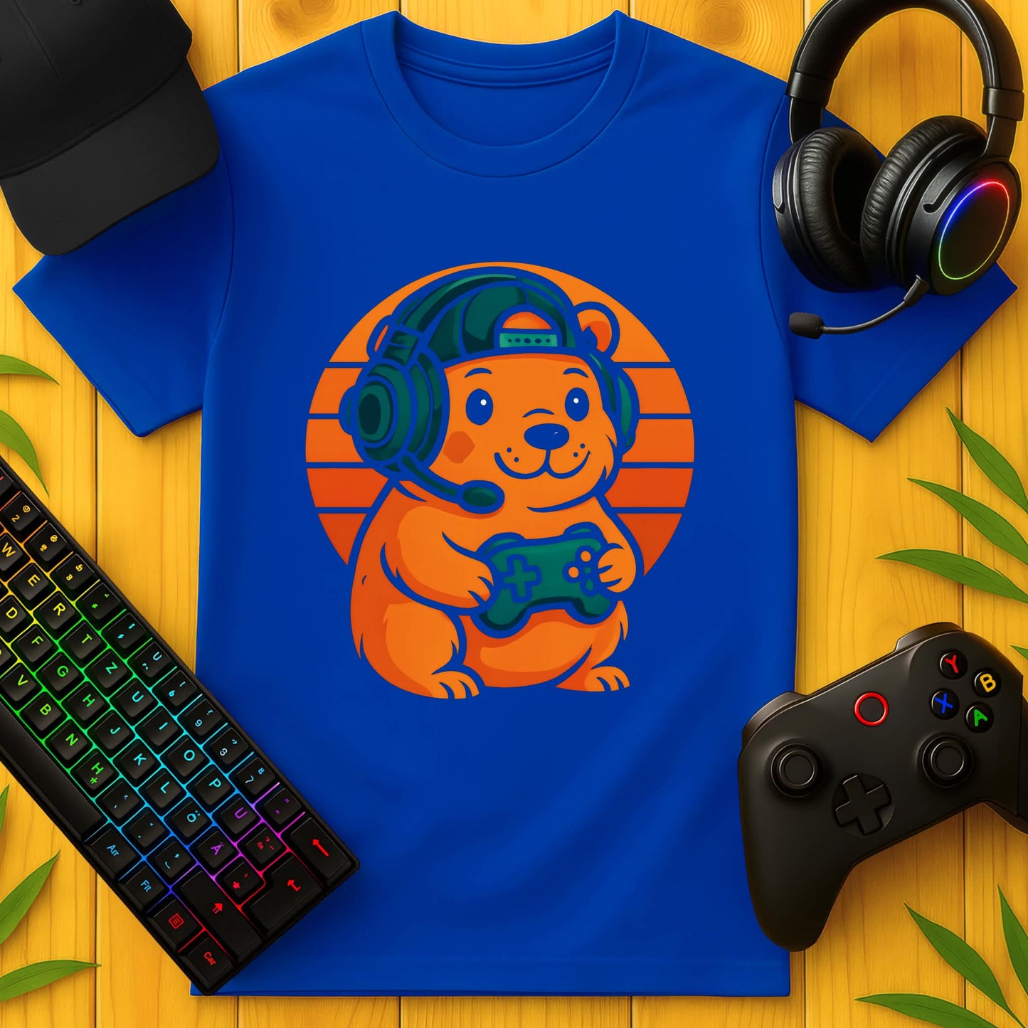 Cute Gaming Capybara T-Shirt