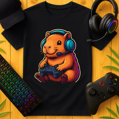 Cute Gaming Capybara Headset T-Shirt für Kids