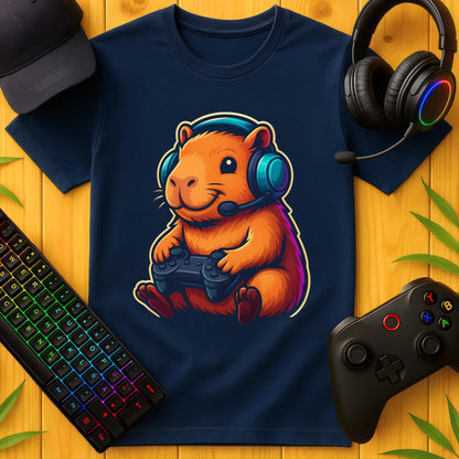 Cute Gaming Capybara Headset T-Shirt für Kids