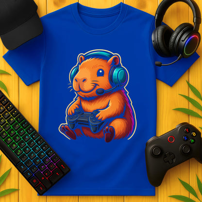 Cute Gaming Capybara Headset T-Shirt für Kids