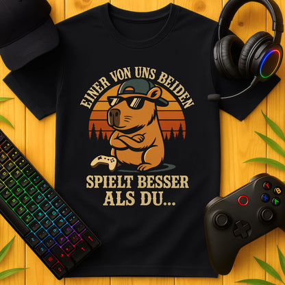 Einer spielt besser als du Capybara T-Shirt