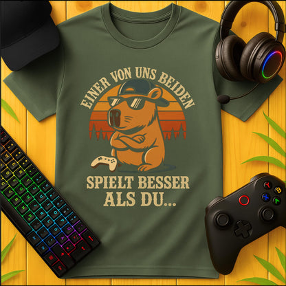 Einer spielt besser als du Capybara T-Shirt