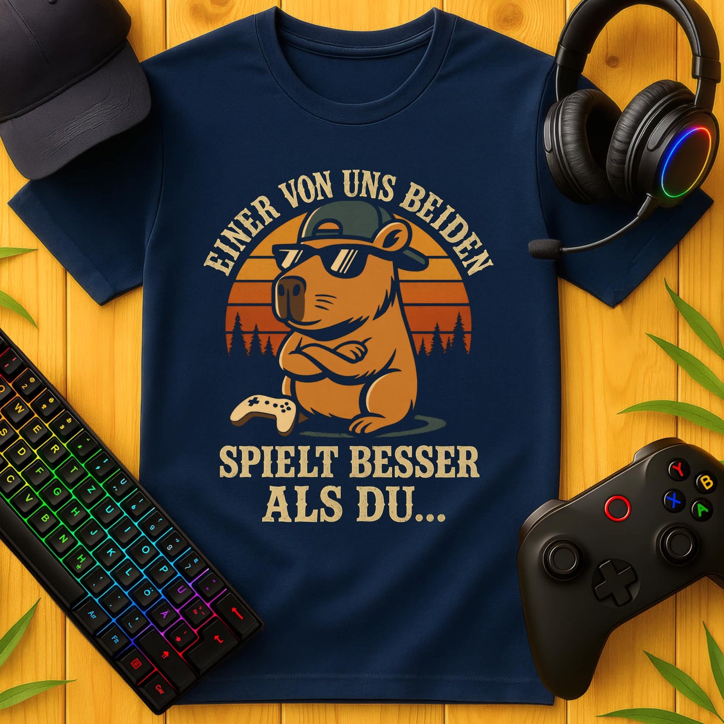 Einer spielt besser als du Capybara T-Shirt