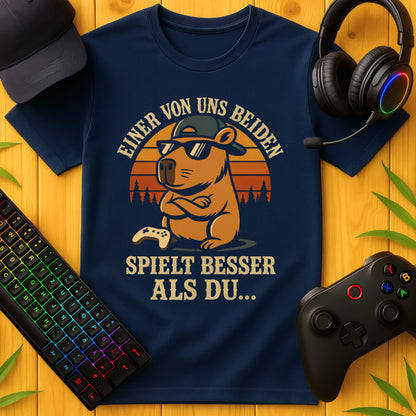 Einer spielt besser als du Capybara T-Shirt