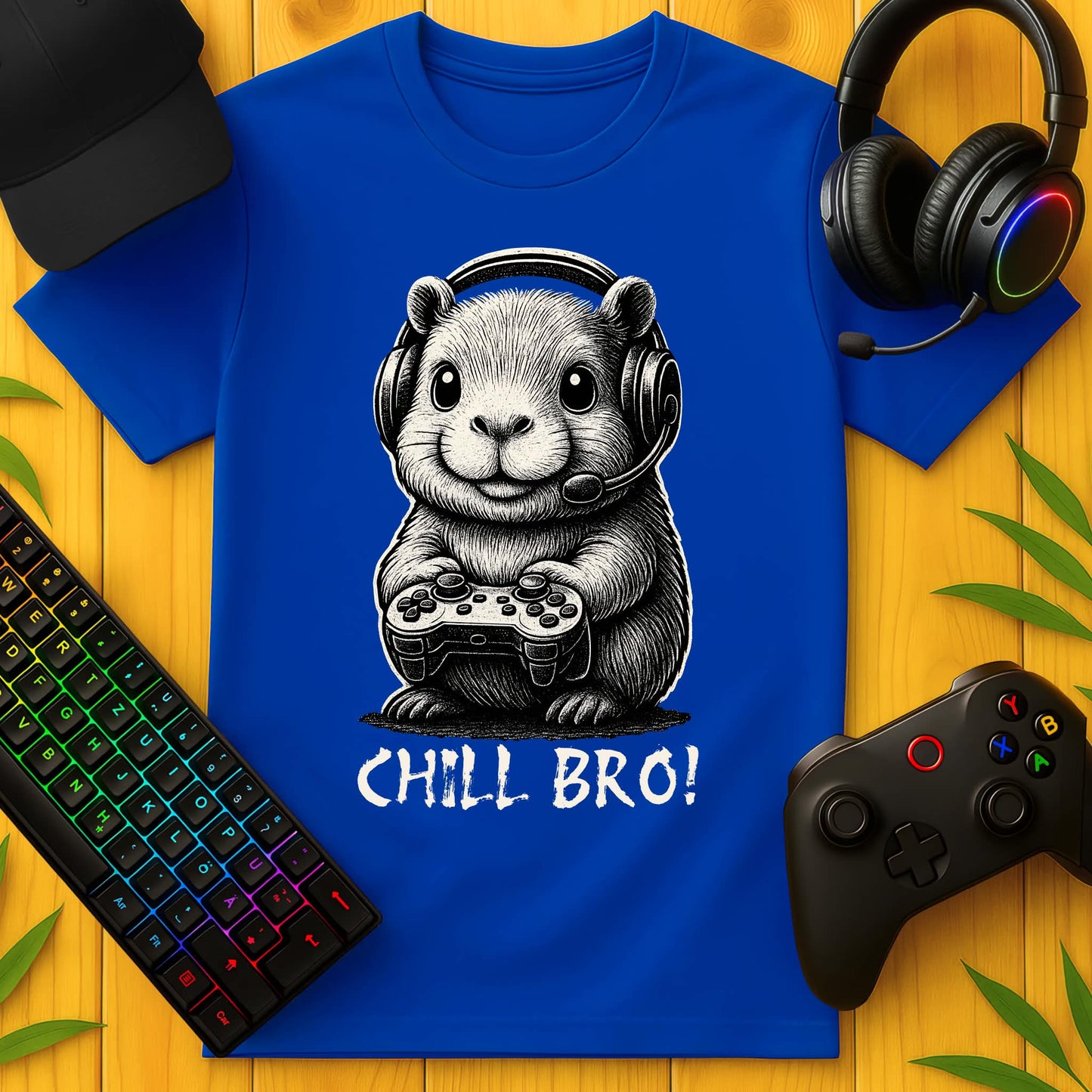 Chill Bro! Cute Capybara BW T-Shirt