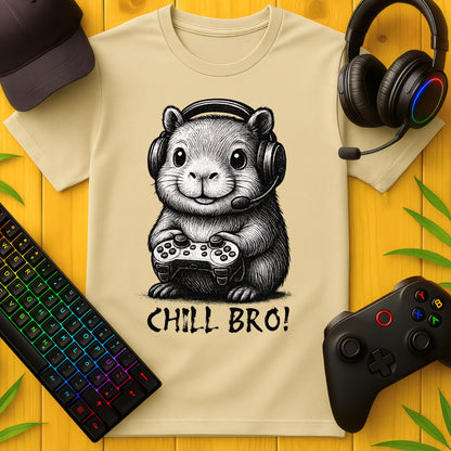 Chill Bro! Cute Capybara BW T-Shirt
